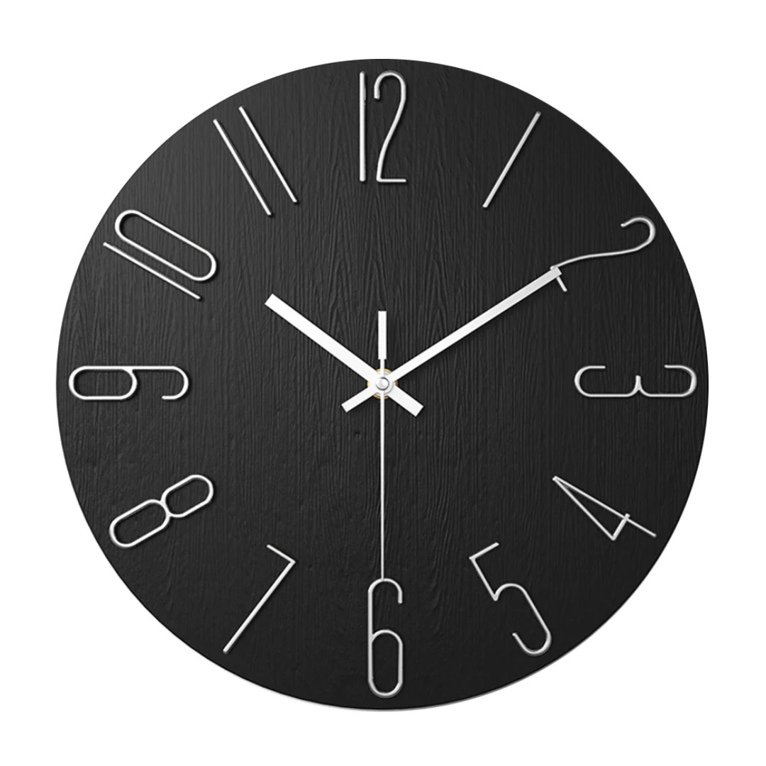 Damaris Modern Wall Clock – Black