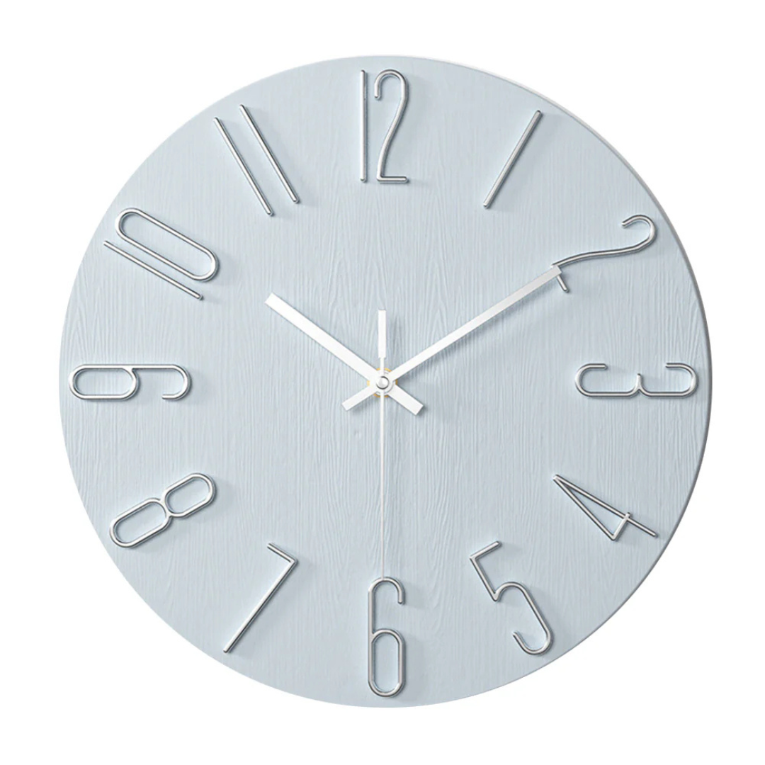 Damaris Modern Wall Clock – Light Blue