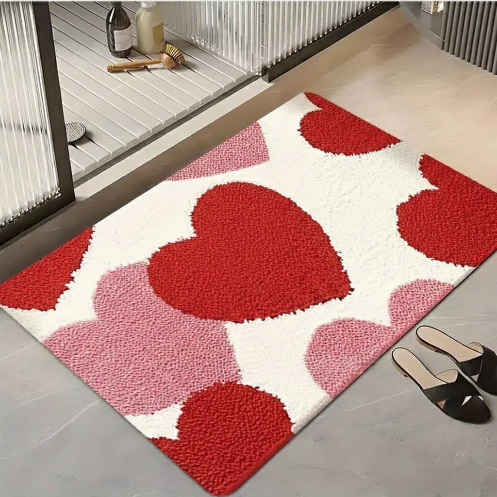 Kerensa Heart Pattern Door Mat – Design 5