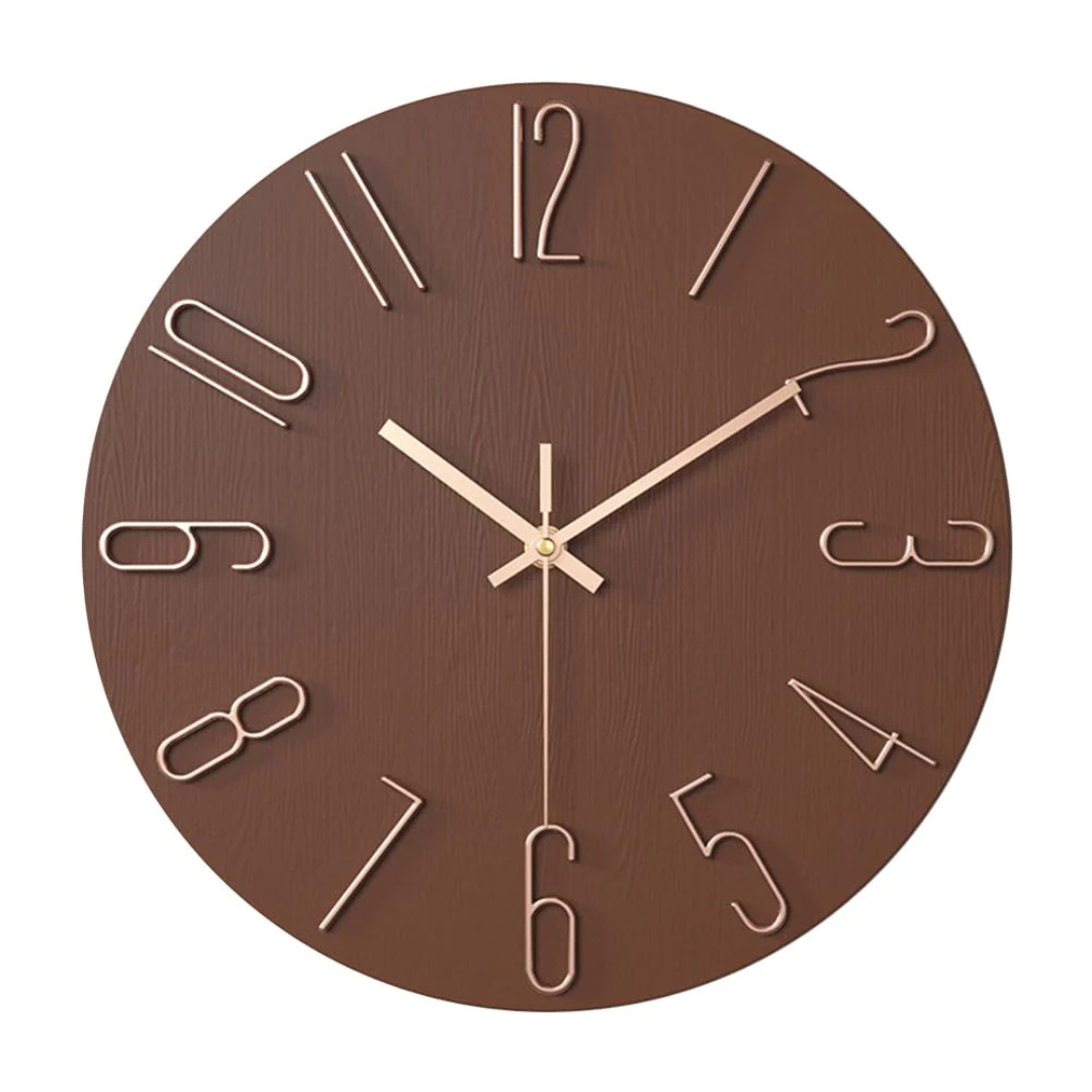 Damaris Modern Wall Clock – Brown