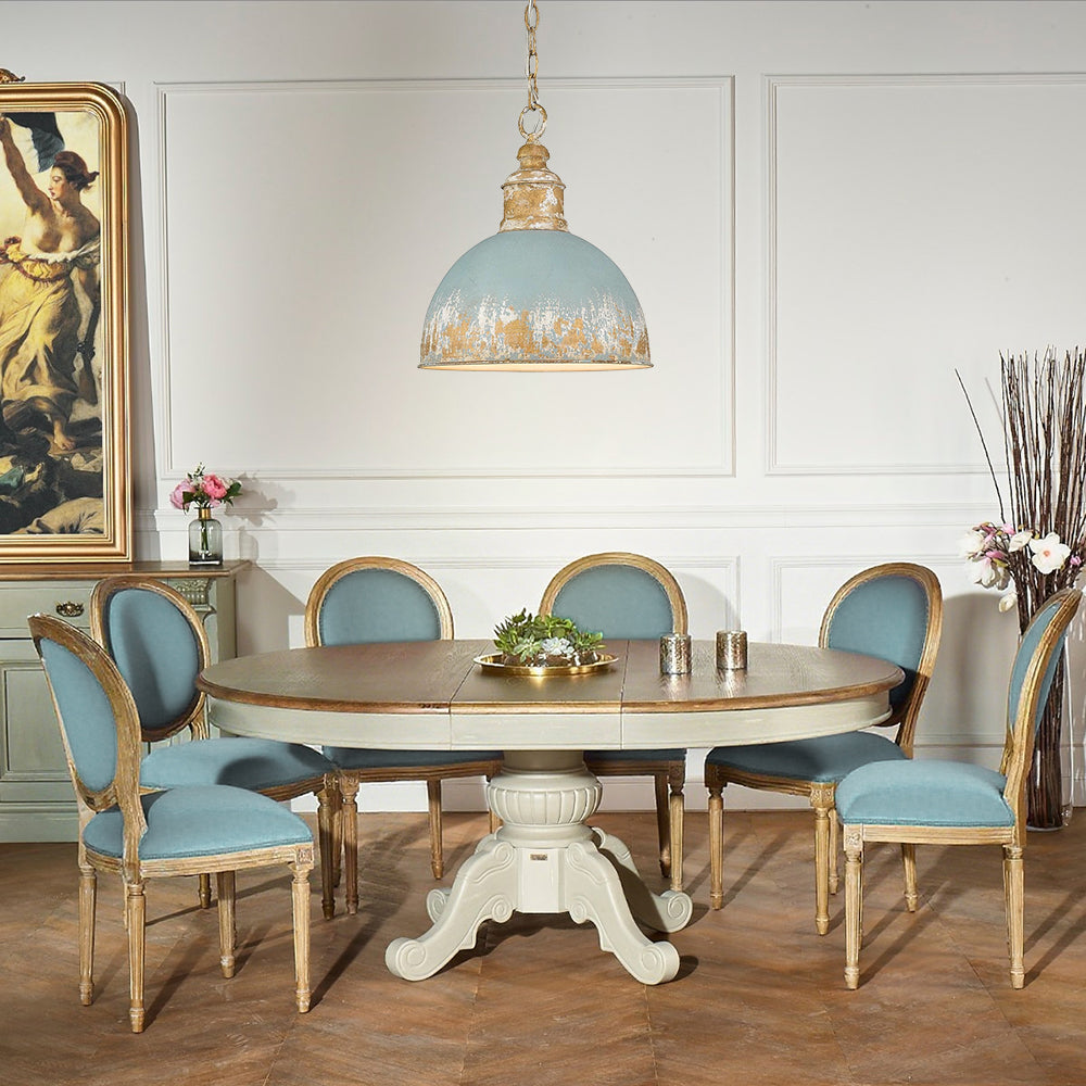 Marisol painted dome pendant – over a dining table
