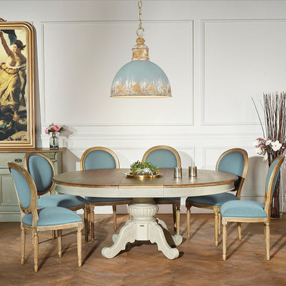 Marisol painted dome pendant – over a dining table