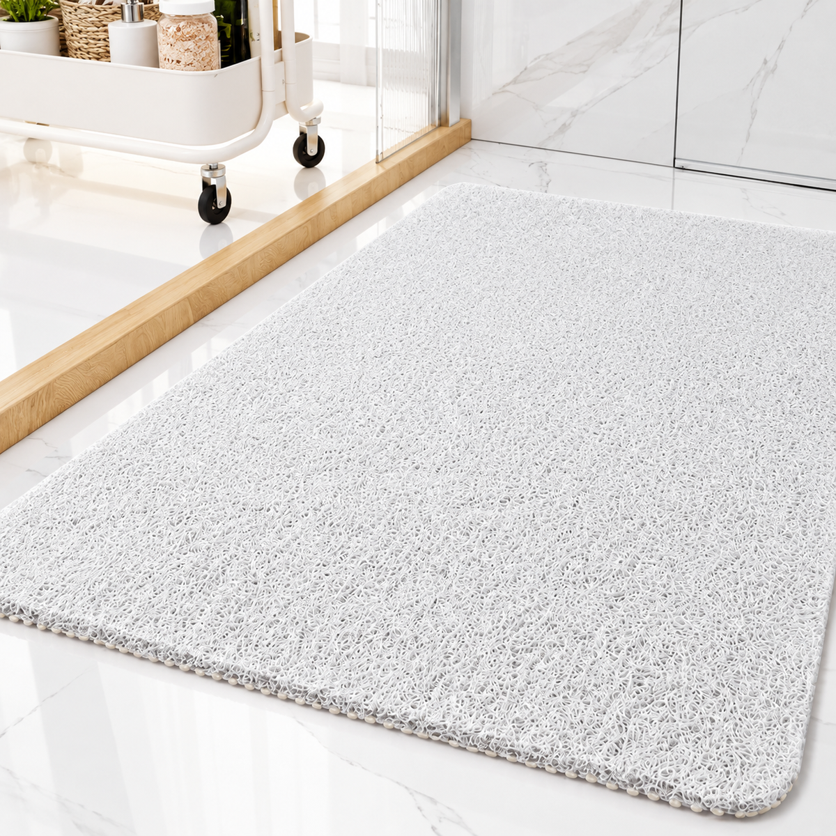 Vesper Non-Slip Bath Mat – White, S
