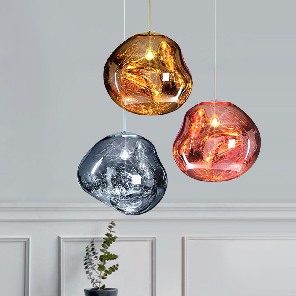 Maribel melt pendant – mixed finishes over a table