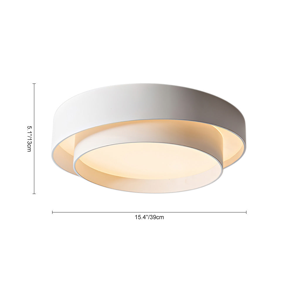 Aurora ring LED ceiling light size diagram with dimensions