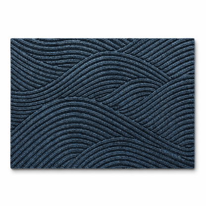 Aldous Textured Door Mat – Blue