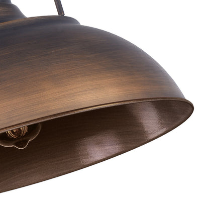 Tobias bronze dome pendant – shade underside close-up
