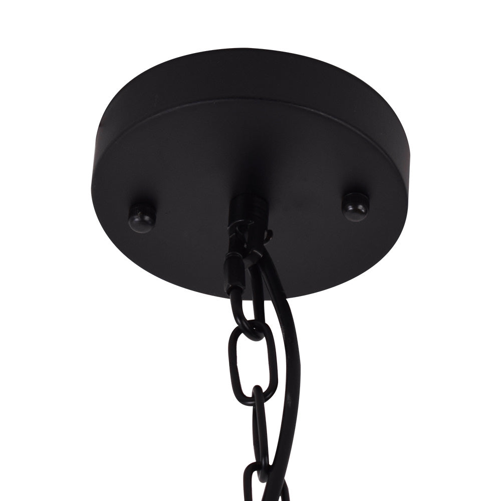 Hugo pendant light black ceiling canopy and chain