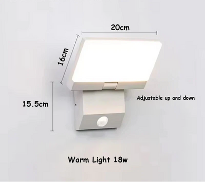 Dashiell Foldable Outdoor Wall Light – With Sensor, White