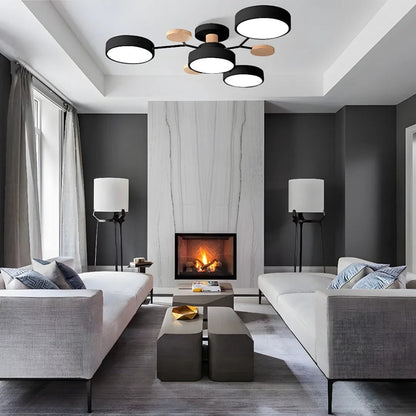 Fenwick Semi-Flush Ceiling Light – Black, 4 Lights