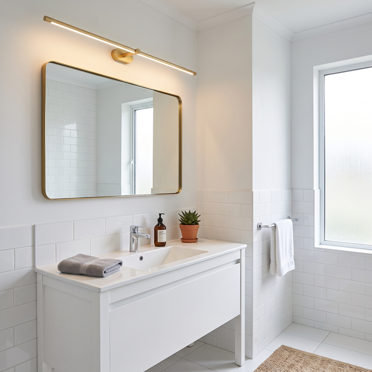 Aurelia Cordless LED Wall Lamp - bathroom vanity