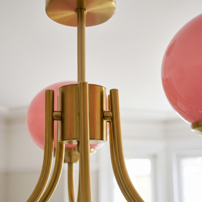 Close-up of the Margaux brushed brass arms