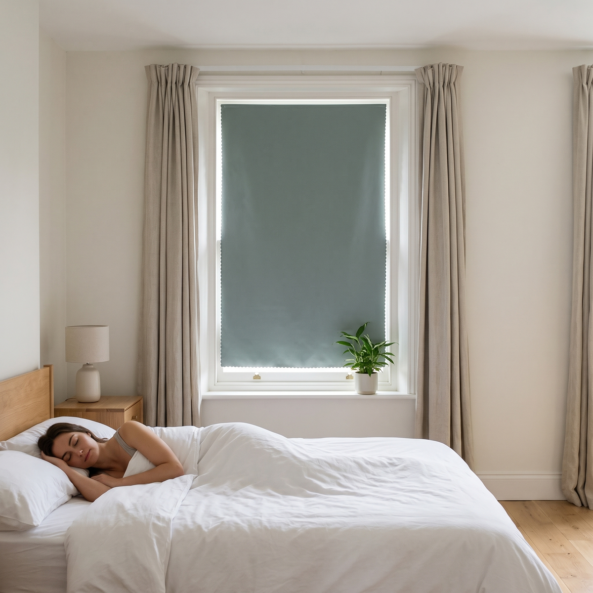 Elspeth blackout curtain – darkening a bedroom for sleep
