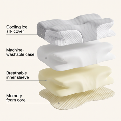 Wren Cooling Memory Foam Pillow for Bedrooms with High Loft
