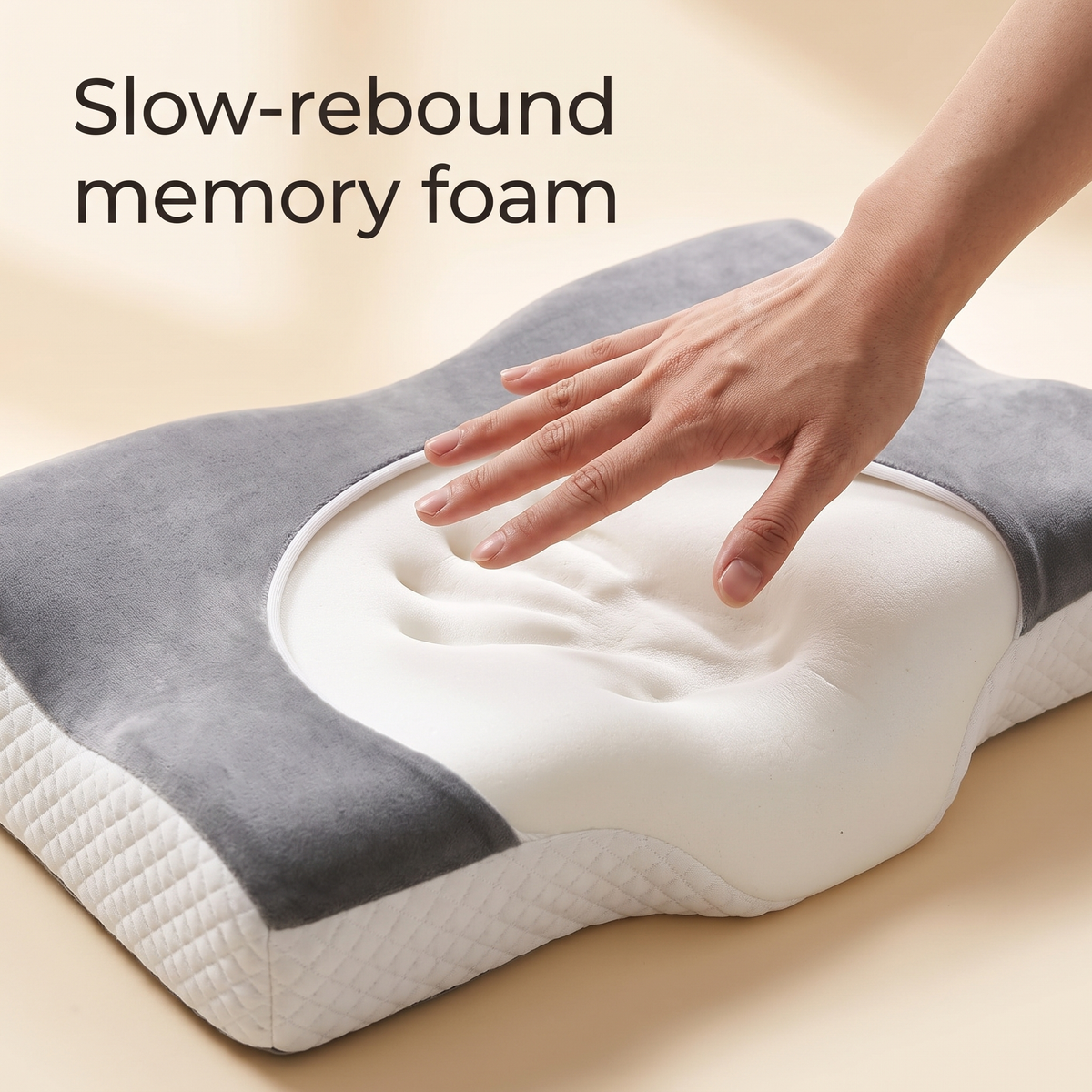 Linnea Raised Contour Pillow for Bedrooms with Memory Foam