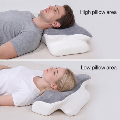 Linnea Raised Contour Pillow for Bedrooms with Memory Foam