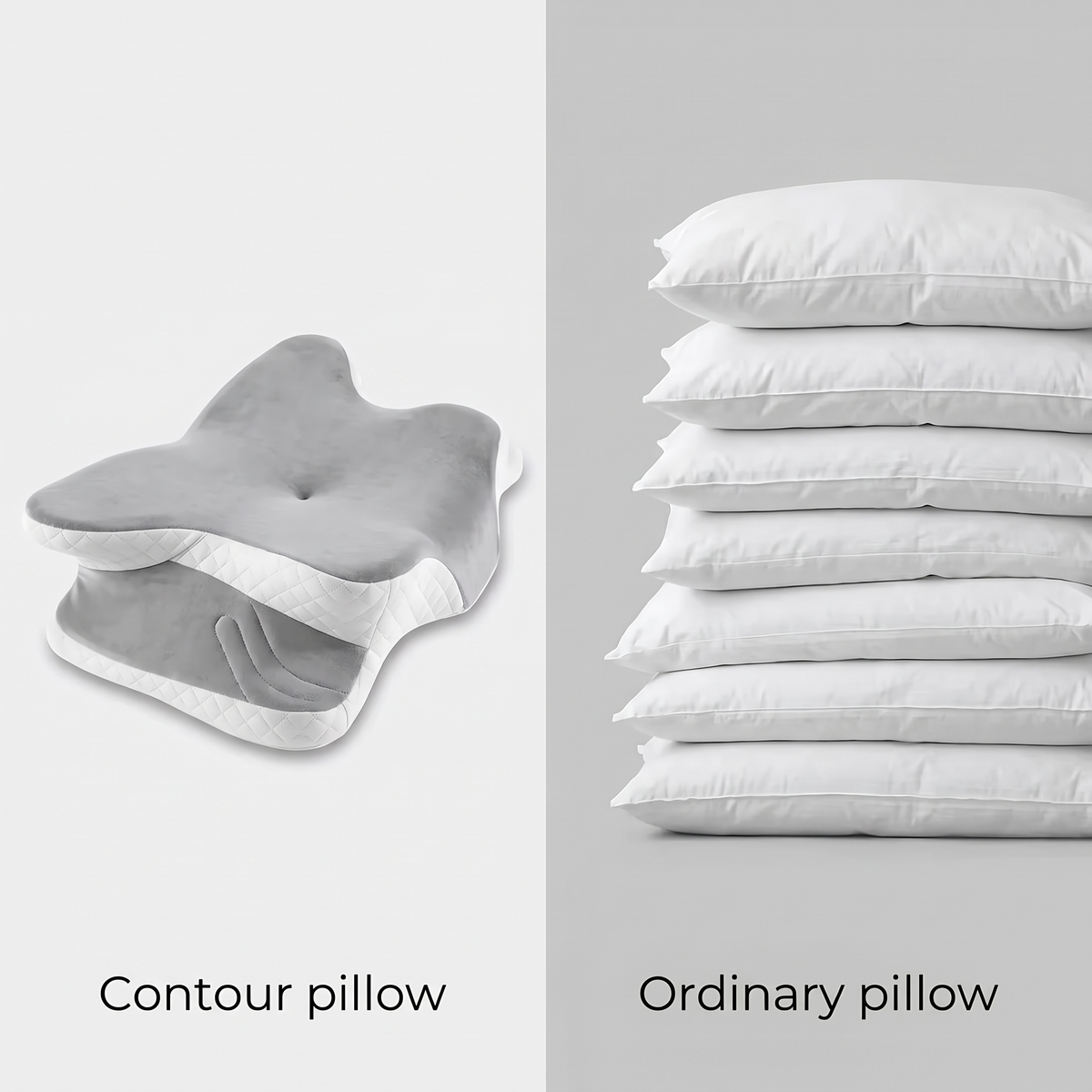 Linnea Raised Contour Pillow for Bedrooms with Memory Foam