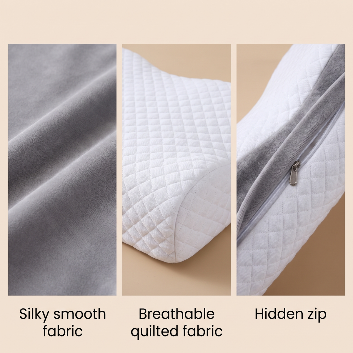 Linnea Raised Contour Pillow for Bedrooms with Memory Foam