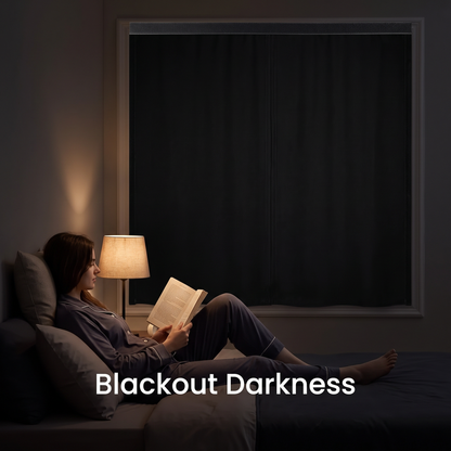 Elspeth Blackout Curtain for Bedrooms with Stick-On Fixing