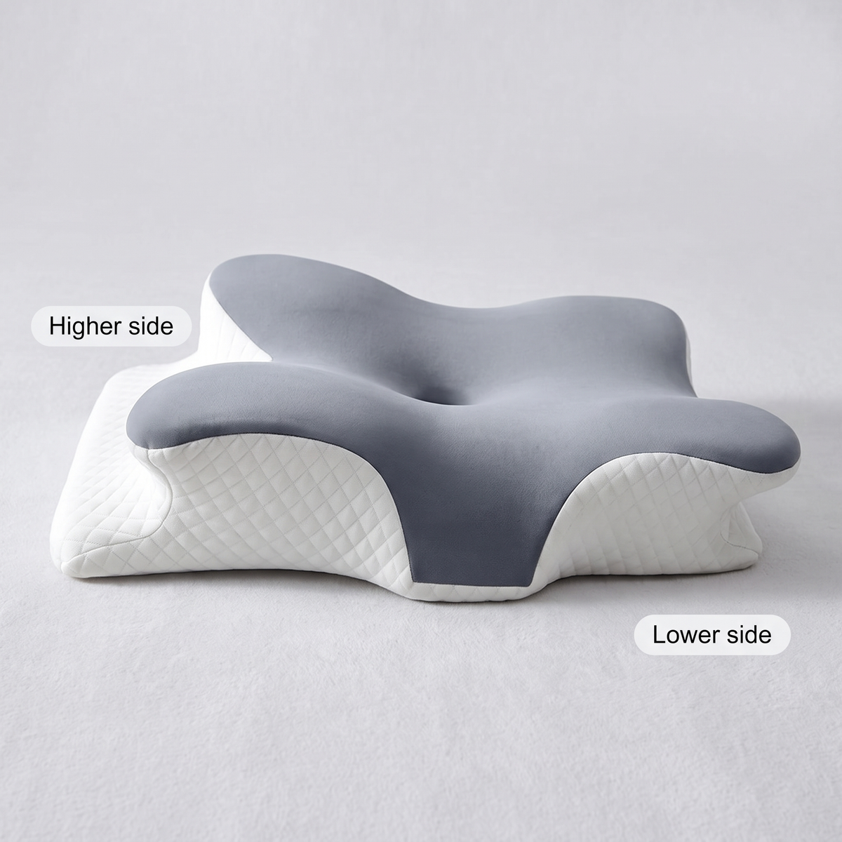 Linnea Raised Contour Pillow for Bedrooms with Memory Foam