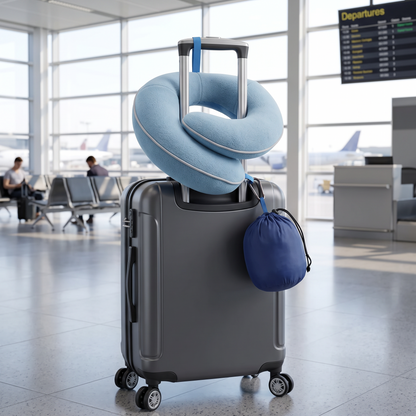 Atticus Travel Neck Pillow for Flights with Carry Case