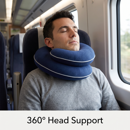 Atticus Travel Neck Pillow for Flights with Carry Case
