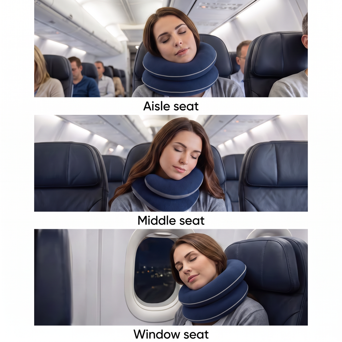 Atticus Travel Neck Pillow for Flights with Carry Case