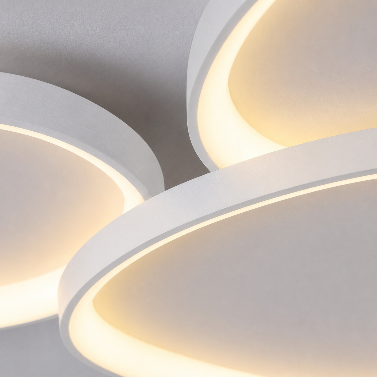 Close view of the Linara slim LED flush mount ceiling light