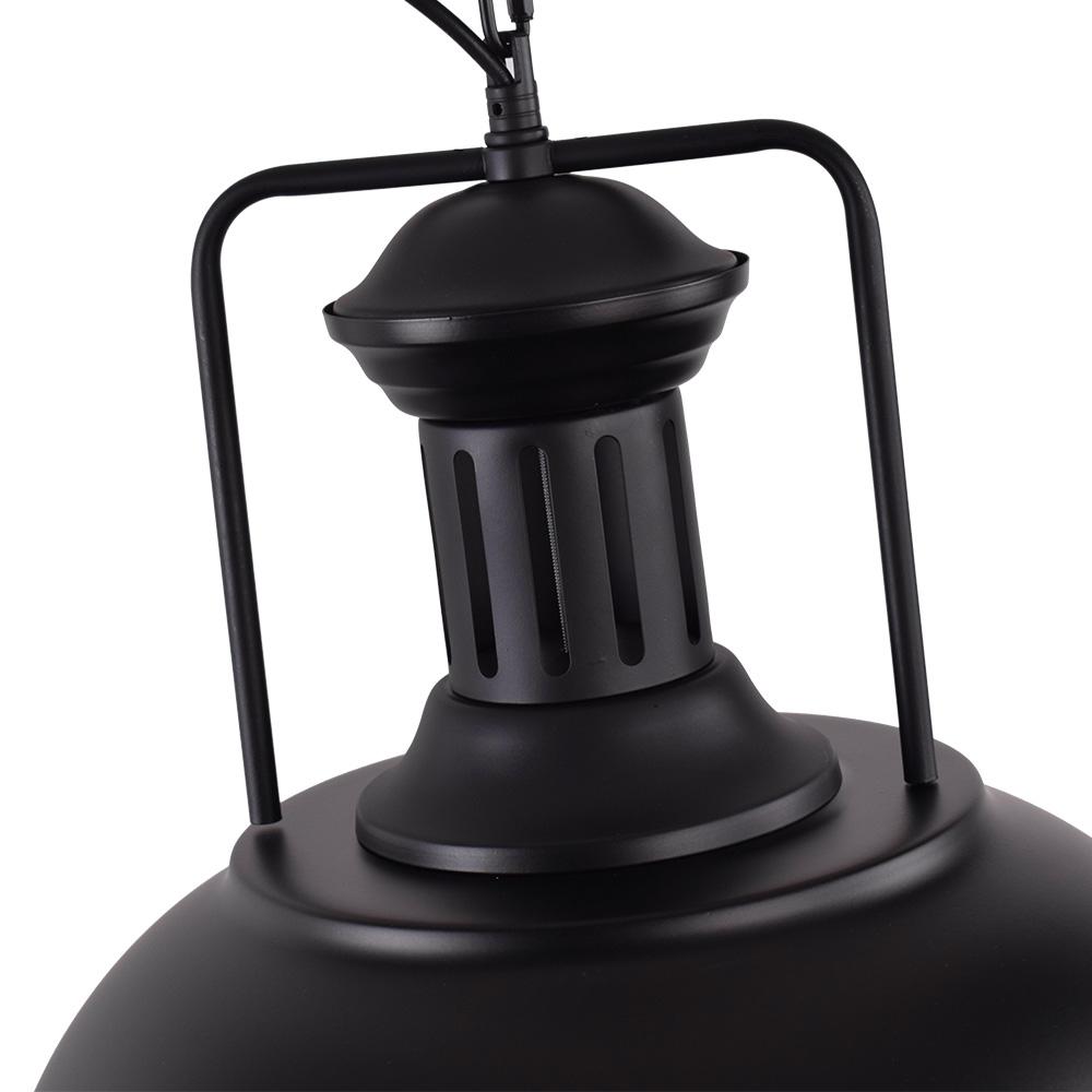 Close-up of the Hugo pendant light cage frame and neck