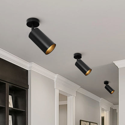 Remy adjustable spot ceiling light – in black in a room