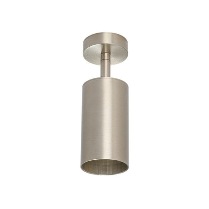 Remy adjustable spot ceiling light – in nickel, straight on white