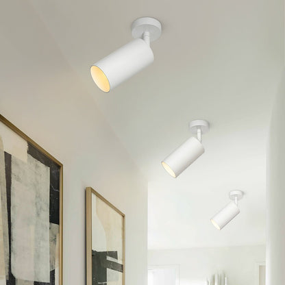 Remy adjustable spot ceiling light – in white in a room