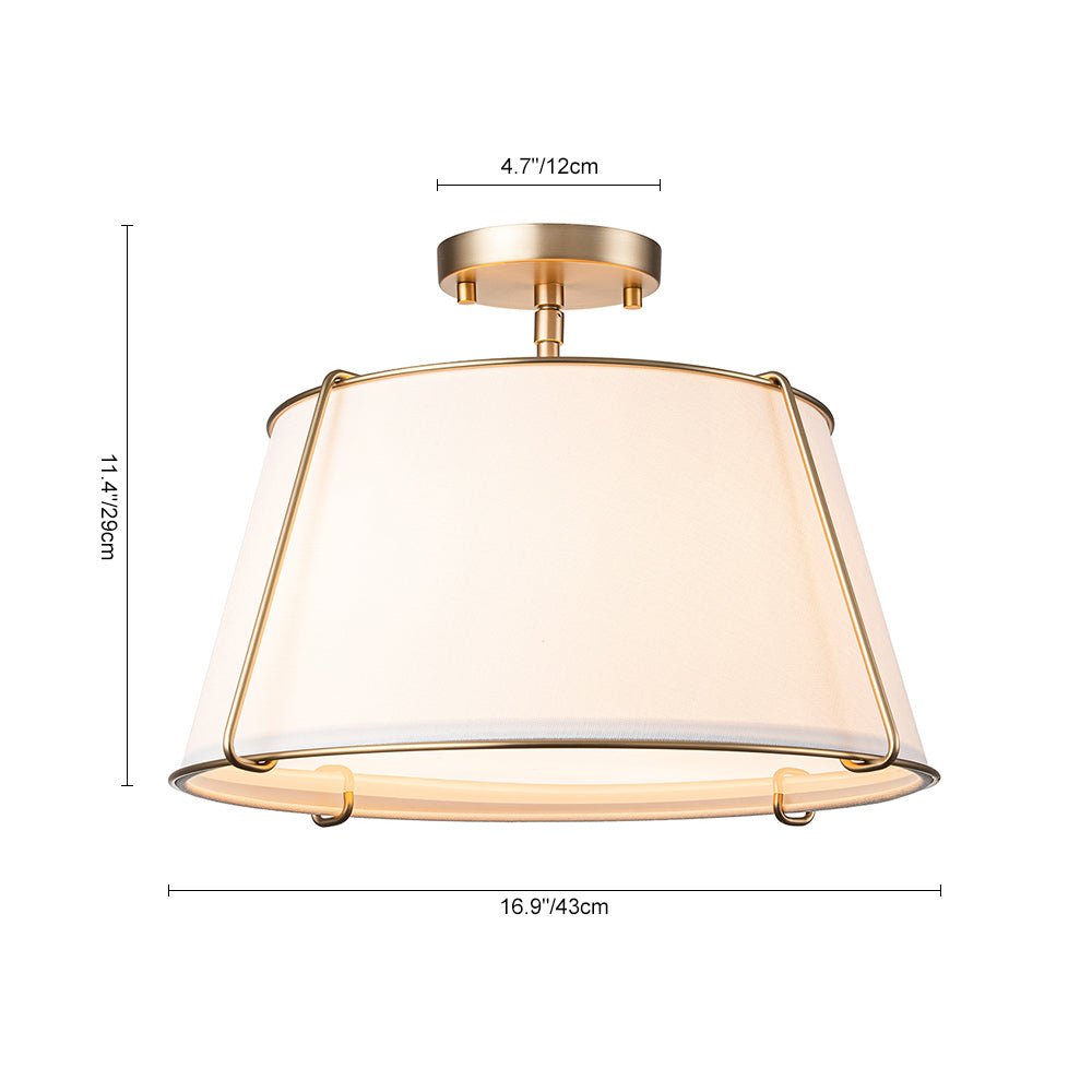 Theodora tapered drum ceiling light – size diagram