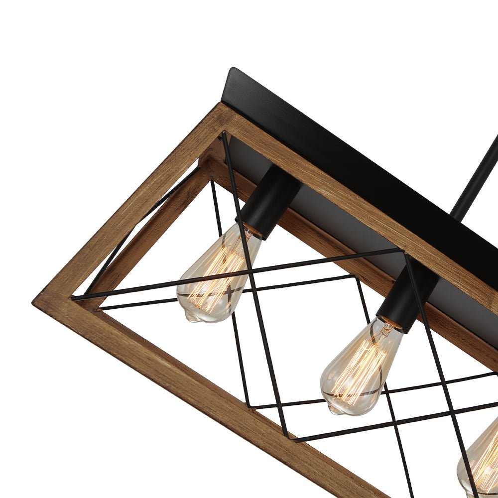 Lysander linear chandelier – frame corner close-up