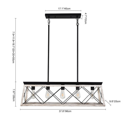 Lysander linear chandelier – size diagram