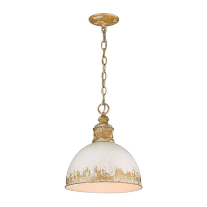 Marisol painted dome pendant – in white on white