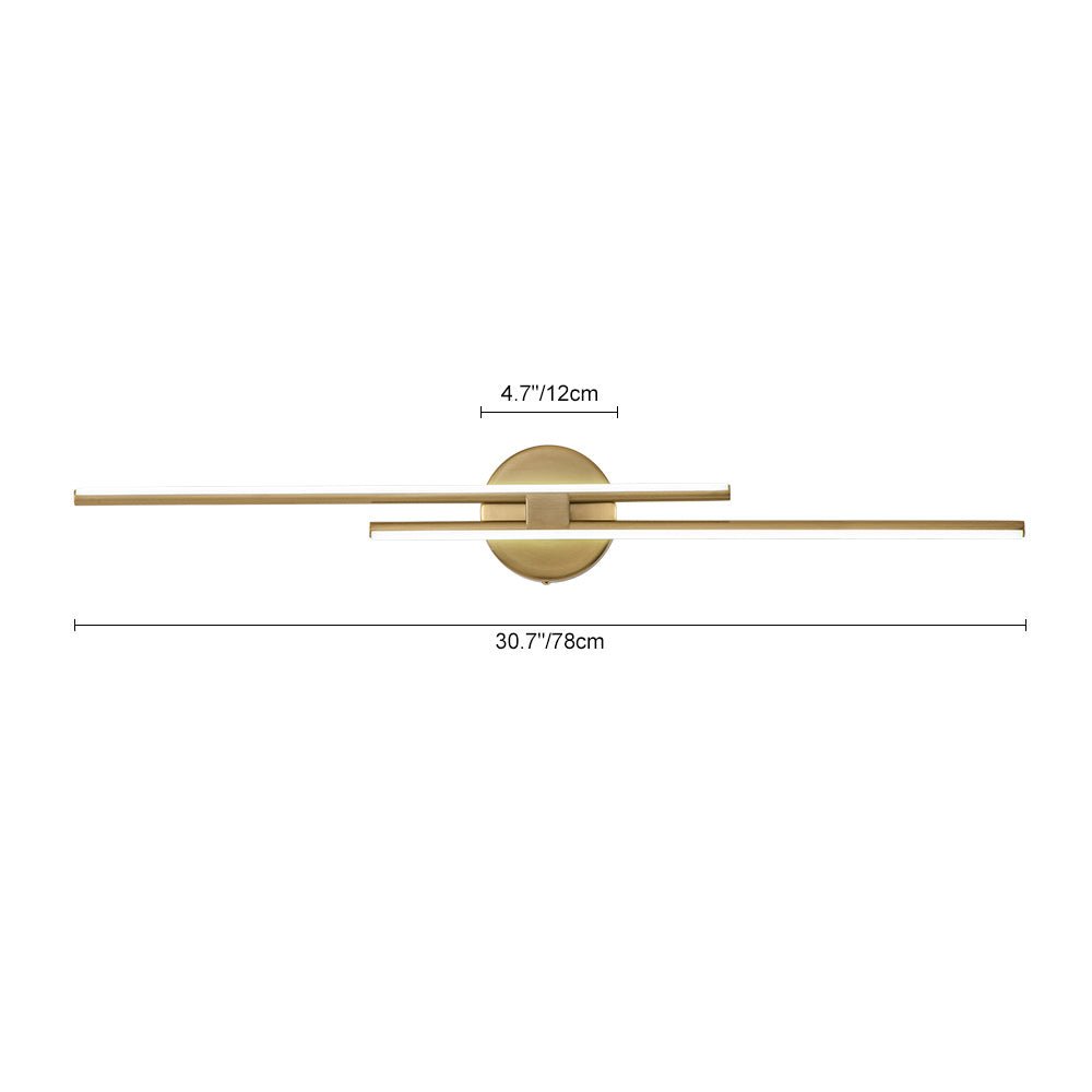 Cosimo linear LED vanity light – size diagram, 78 cm