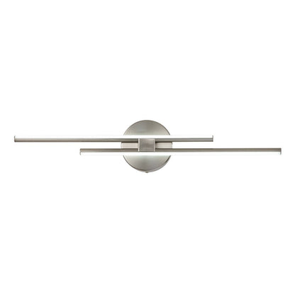 Priscilla linear LED wall light – nickel on white