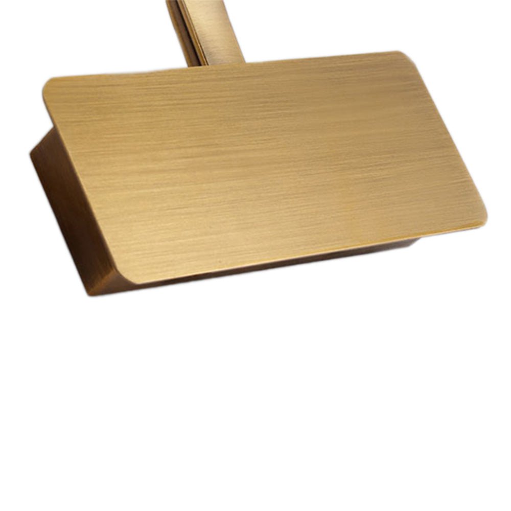 Cosima gold LED vanity light – wall plate close-up