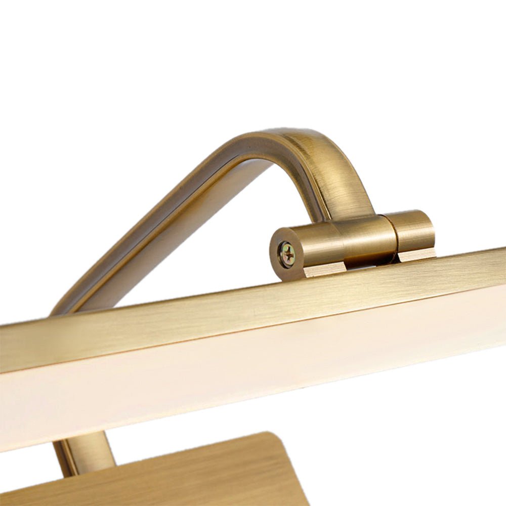 Cosima gold LED vanity light – arm joint close-up