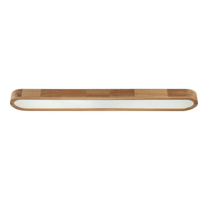 Viviane oval LED ceiling light – lit, side view