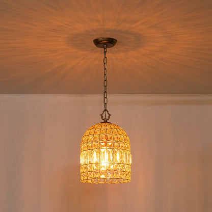 Cordelia birdcage pendant – 3-light, lit